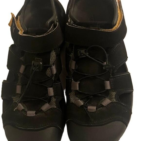 Teva Fleetwood Black and Yellow Sandals, Size 10 - Picture 7 of 7